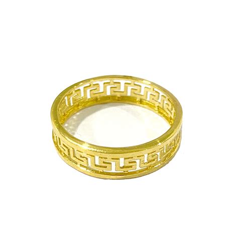 versace gold band ring|Versace ring real gold.